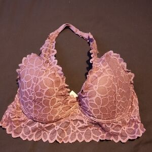 PINK Victoria's Secret Mauve Lace Bralette S/M.